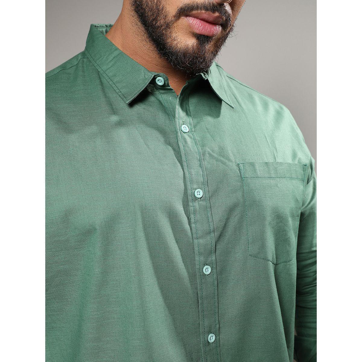 Instafab Plus X Styli  Classic Cotton Regular Fit Shirt-men-clothing-tshirtsandpolos-tshirts-image-2