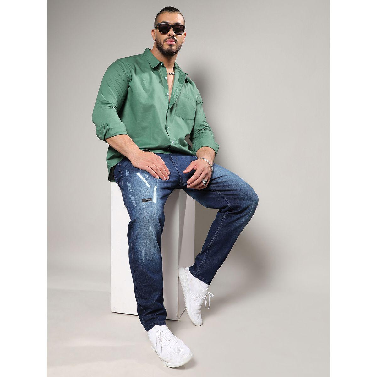 Instafab Plus X Styli  Classic Cotton Regular Fit Shirt-men-clothing-tshirtsandpolos-tshirts-image-4
