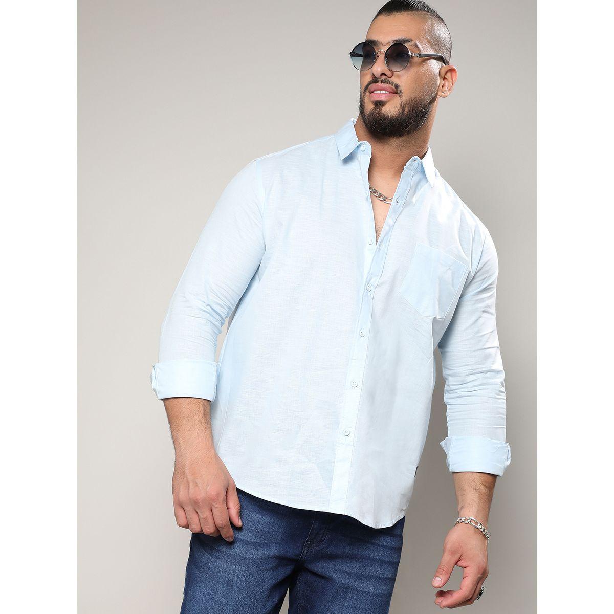 Instafab Plus X Styli  Classic Cotton Regular Fit Shirt-men-clothing-tshirtsandpolos-tshirts-image-1