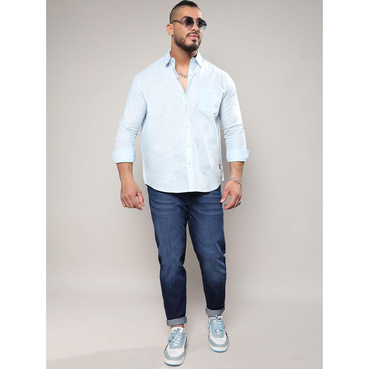 Instafab Plus X Styli  Classic Cotton Regular Fit Shirt-men-clothing-tshirtsandpolos-tshirts-image-4