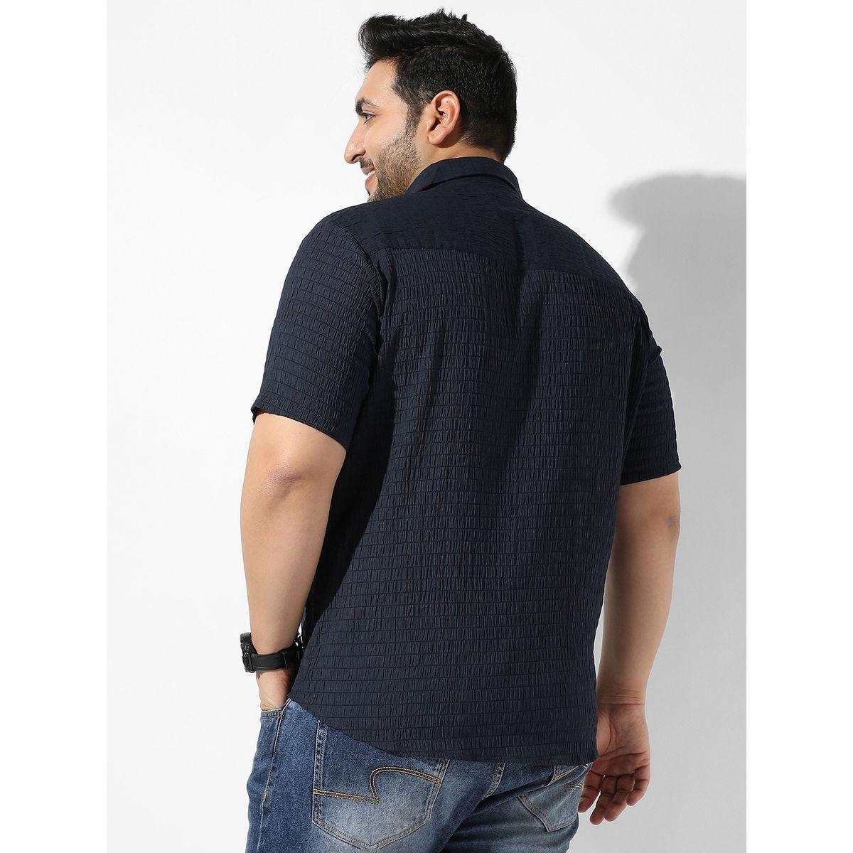 قميص كاجوال بمقاس كبير وتفاصيل بارزة الملمس إنستافاب بلس × ستايلي-men-clothing-tshirtsandpolos-tshirts-image-3