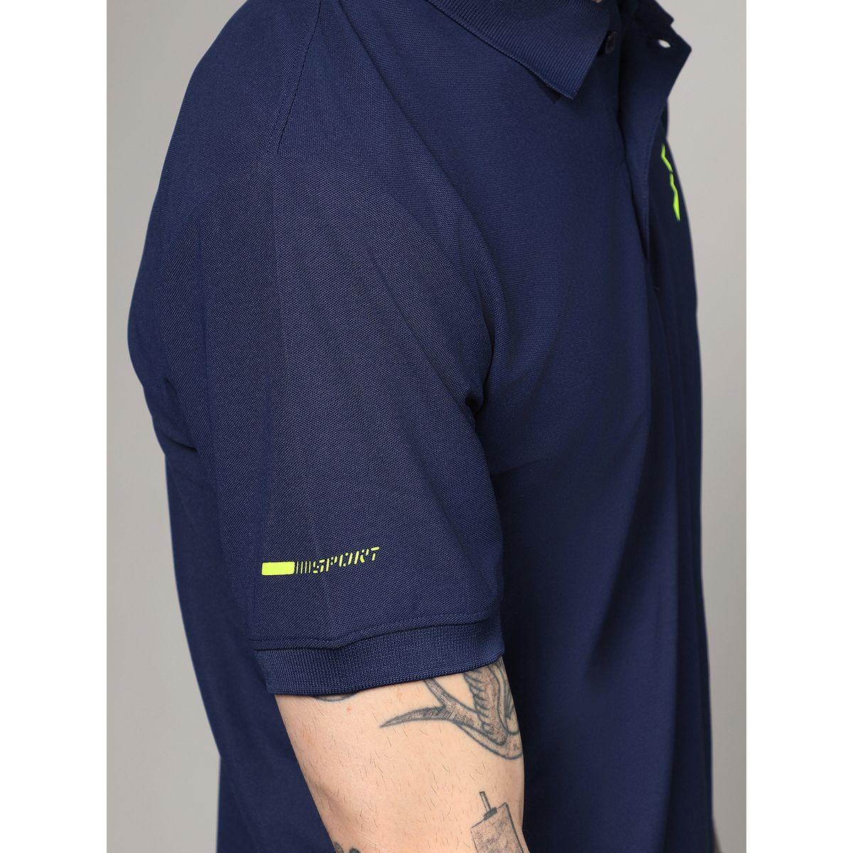 Campus Sutra X Styli  Solid Activewear Polo with Logo Detail-men-clothing-sportswearandactivewear-tshirtsandpolos-image-3