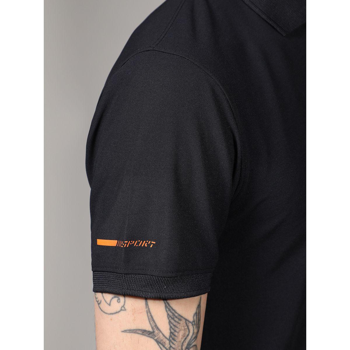 Campus Sutra X Styli  Solid Activewear Polo with Logo Detail-men-clothing-sportswearandactivewear-tshirtsandpolos-image-2