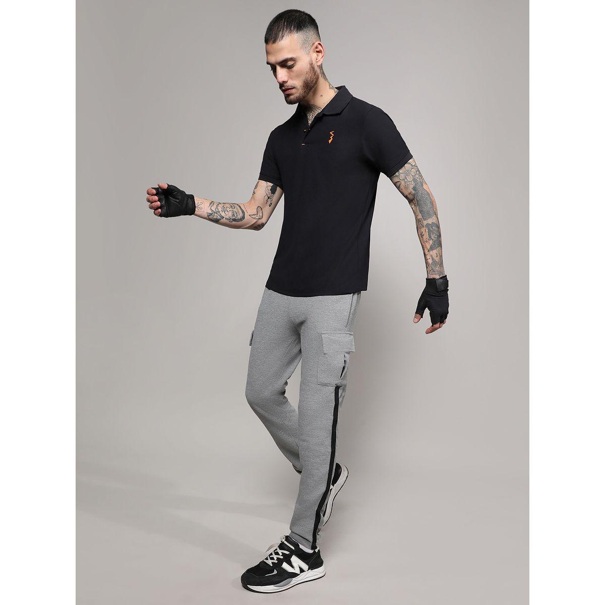 Campus Sutra X Styli  Solid Activewear Polo with Logo Detail-men-clothing-sportswearandactivewear-tshirtsandpolos-image-4
