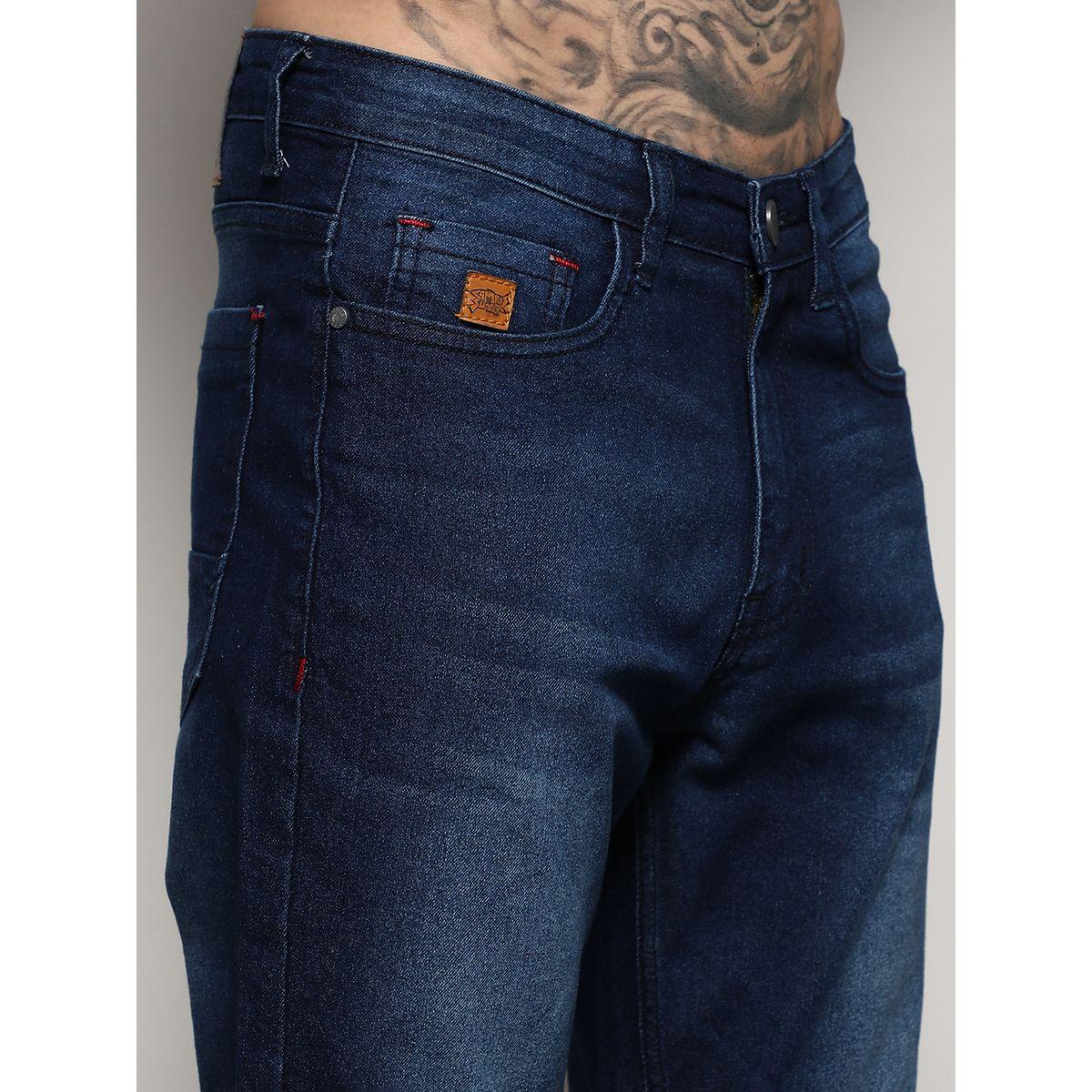 Campus Sutra X Styli  Cinched Hem Jeans with Pockets-men-clothing-bottoms-jeans-image-3