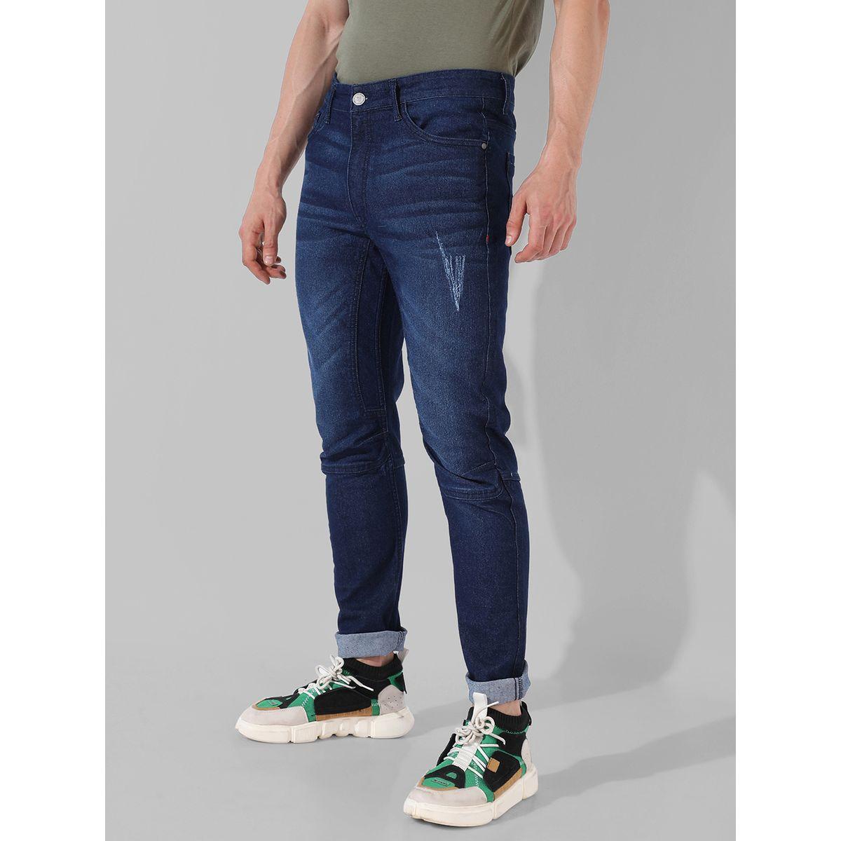 Campus Sutra X Styli  Light Distressed Slim Fit Jeans-men-clothing-bottoms-jeans-image-1