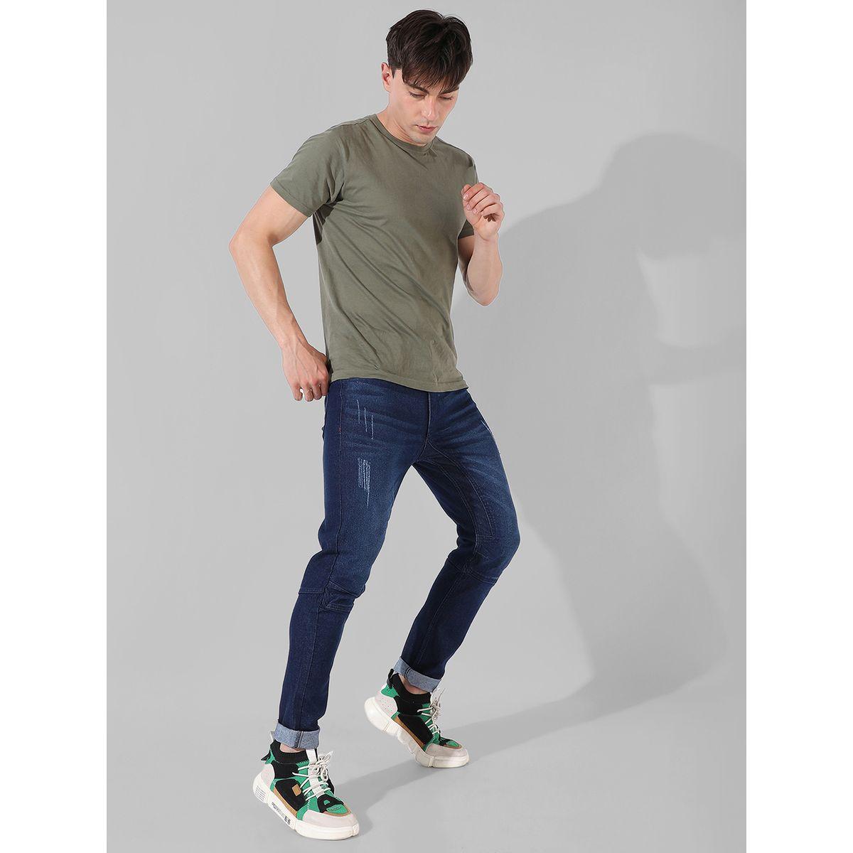 Campus Sutra X Styli  Light Distressed Slim Fit Jeans-men-clothing-bottoms-jeans-image-4