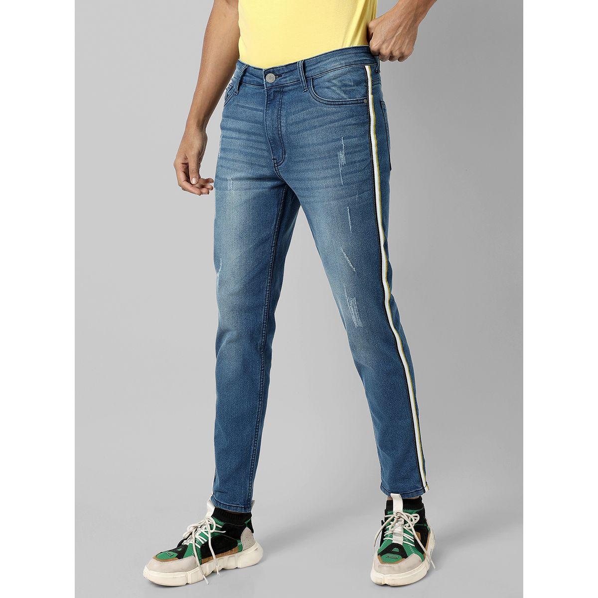 جينز مخطط بقصة سليم فت وتفاصيل مُتباينة كامبوس سوترا × ستايلي-men-clothing-bottoms-jeans-image-1
