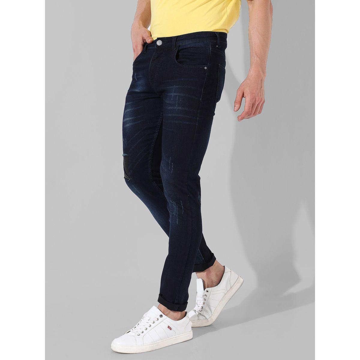 Campus Sutra X Styli  Distressed Slim Fit Jeans-men-clothing-bottoms-jeans-image-1
