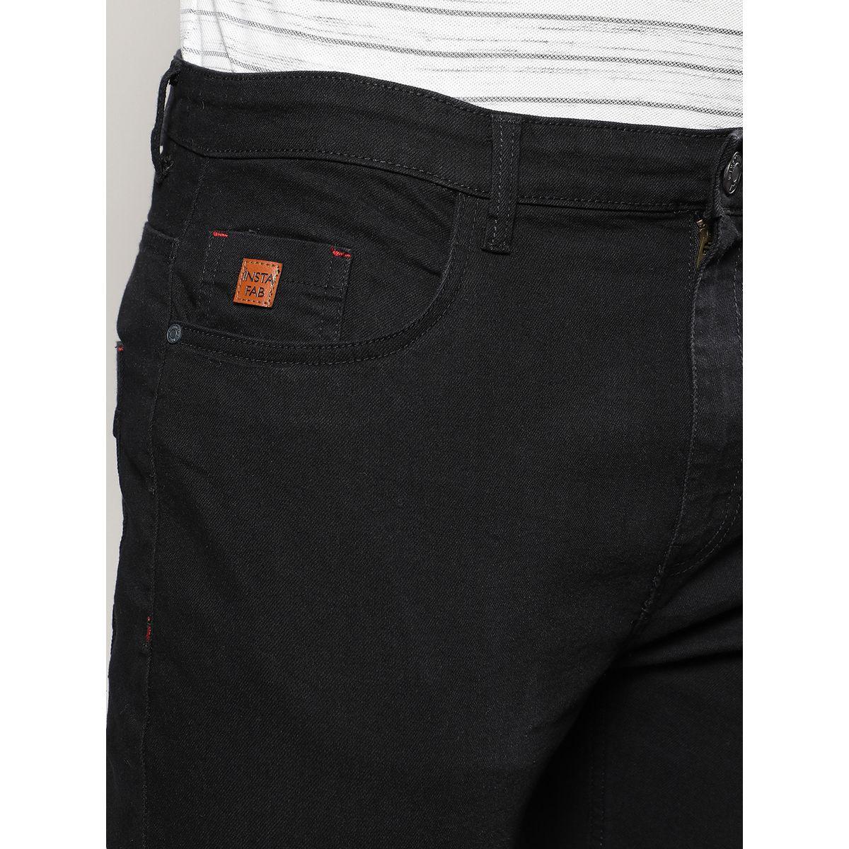Instafab Plus X Styli  Rolled Hem Slim Fit Jeans-men-clothing-bottoms-jeans-image-4
