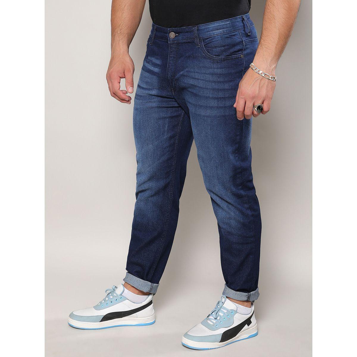 Instafab Plus X Styli  Rolled Hem Slim Fit Jeans-men-clothing-bottoms-jeans-image-1