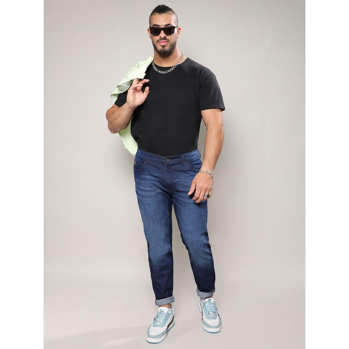 Instafab Plus X Styli  Rolled Hem Slim Fit Jeans-men-clothing-bottoms-jeans-image-5
