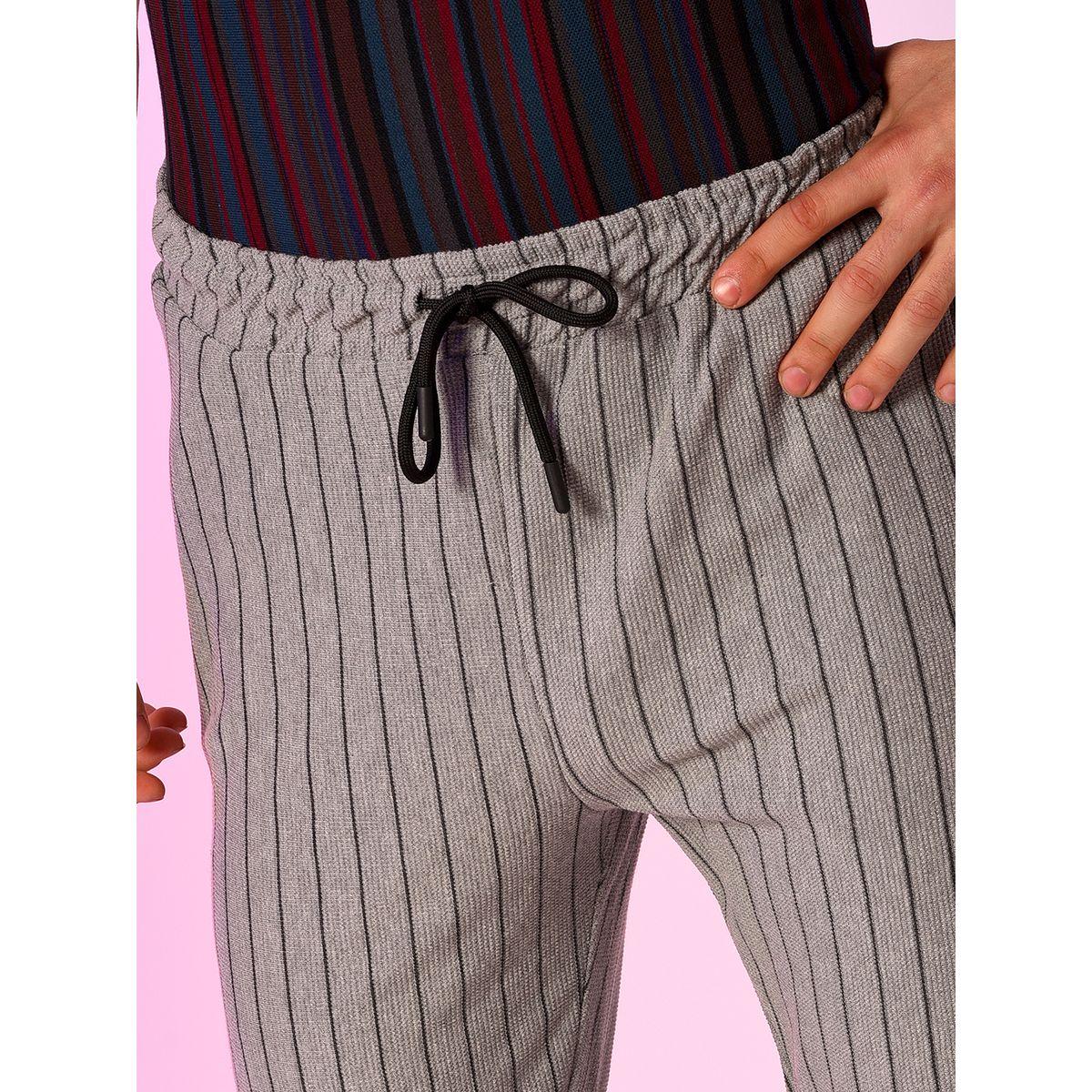 Campus Sutra X Styli  Pinstriped Jogger with Drawstring-men-clothing-bottoms-joggers-image-3