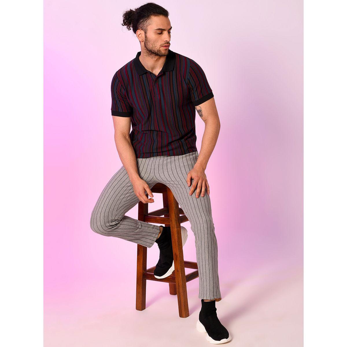 Campus Sutra X Styli  Pinstriped Jogger with Drawstring-men-clothing-bottoms-joggers-image-4