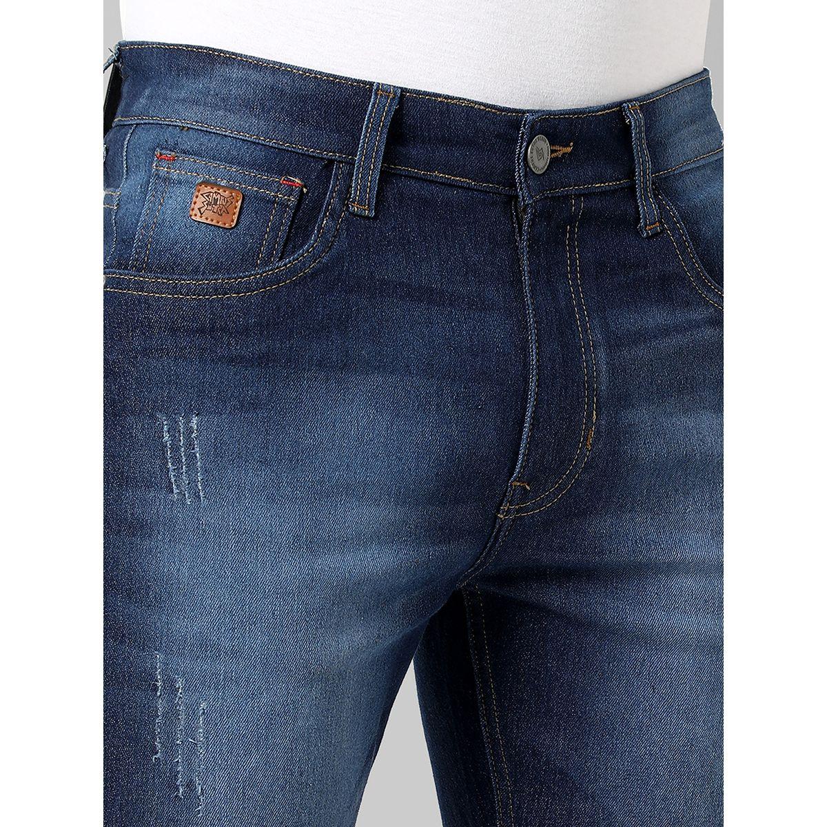 شورت دنيم بتفاصيل ممزقة مع جيوب كامبوس سوترا × ستايلي-men-clothing-bottoms-shorts-image-3