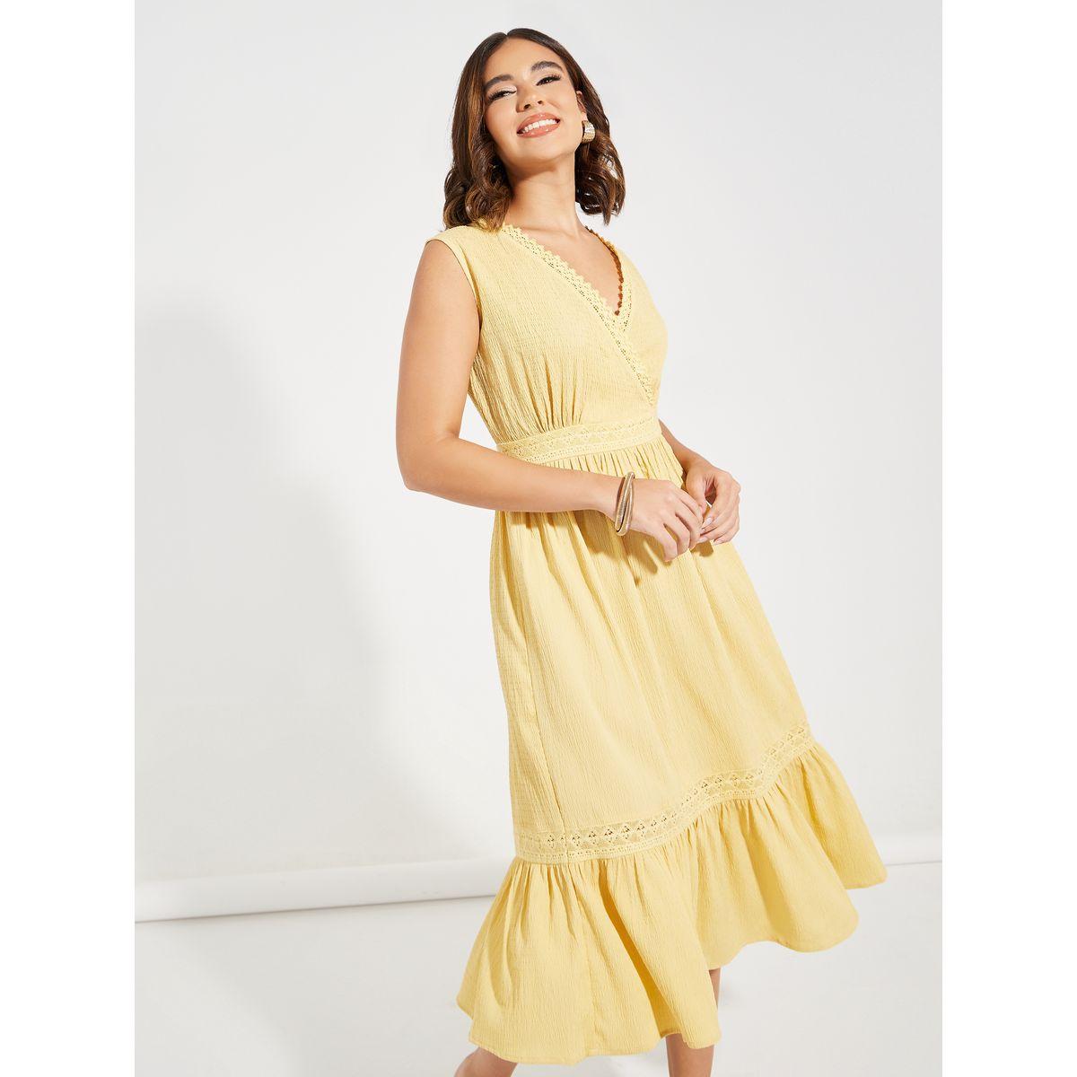 Styli Lace Insert Textured Midi Dress-women-clothing-dresses-image-6