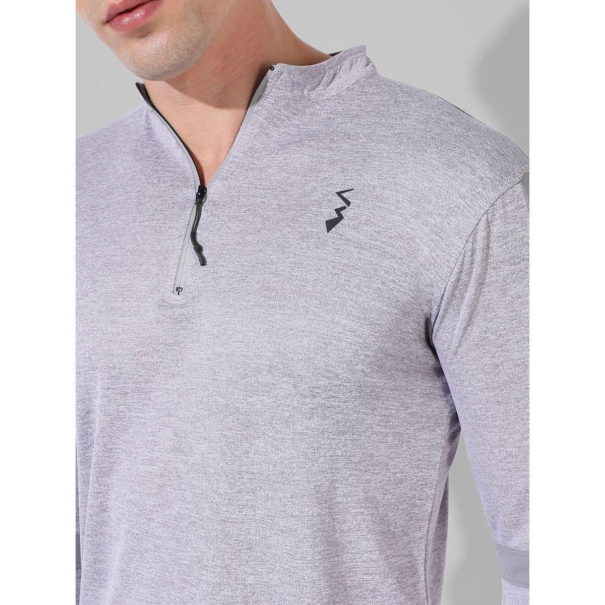 Campus Sutra X Styli  Heathered Self-Design Long Sleeve T-Shirt-men-clothing-sportswearandactivewear-tshirtsandpolos-image-2