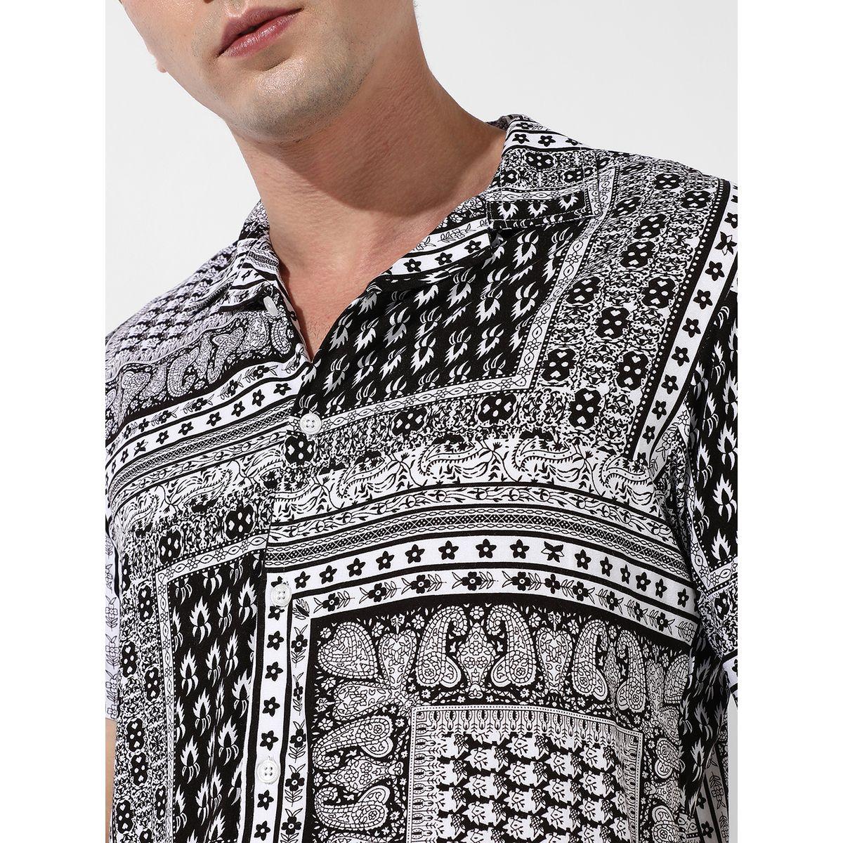 Campus Sutra X Styli  Bohemian Print Shirt & Shorts Co-Ords-men-clothing-coordsets-image-2