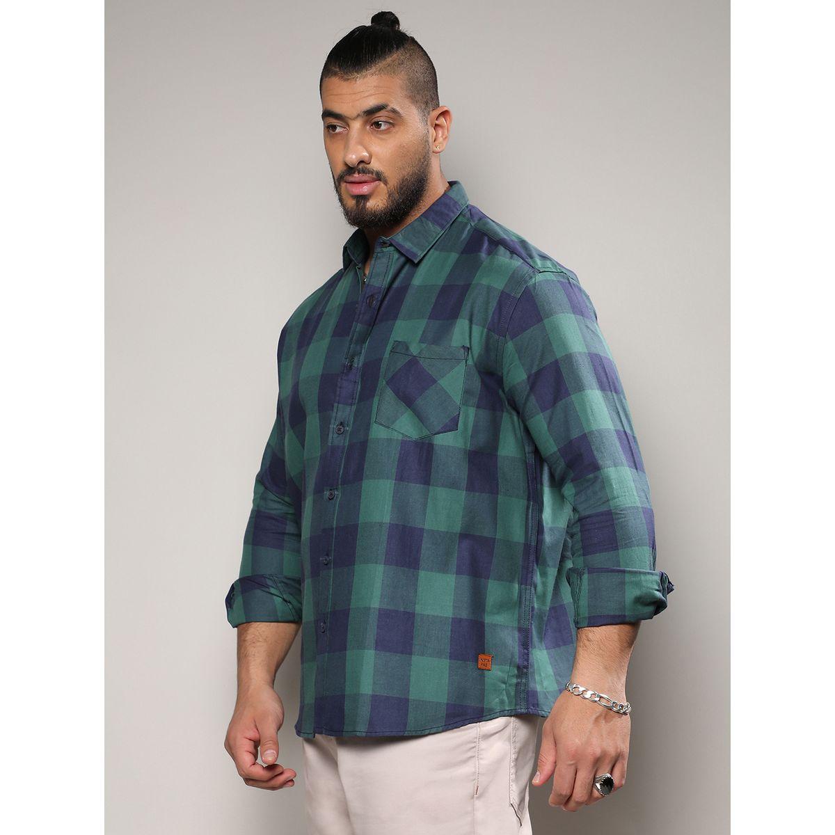 Instafab Plus X Styli  Buffalo Check Regular Fit Shirt-men-clothing-tshirtsandpolos-tshirts-image-1