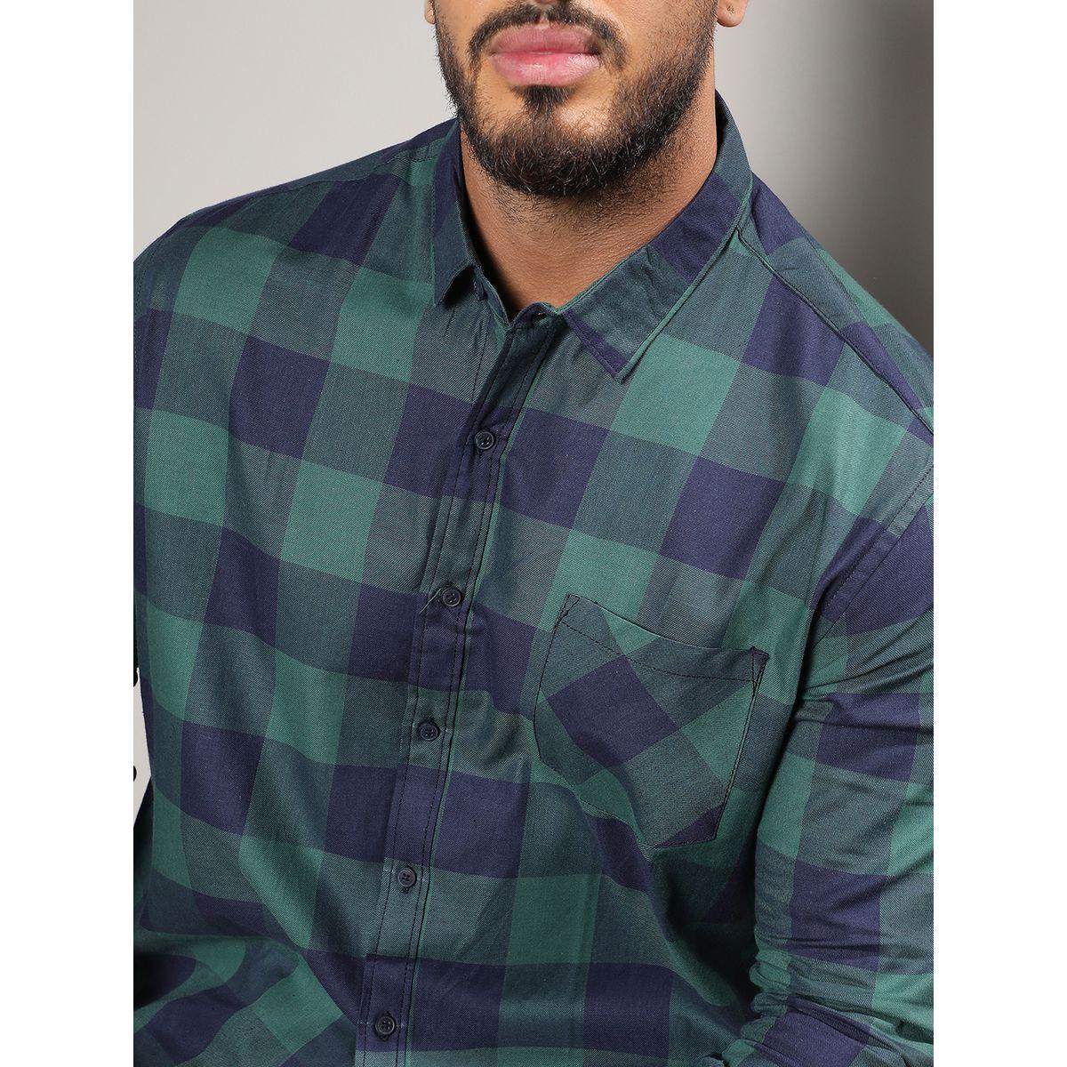 Instafab Plus X Styli  Buffalo Check Regular Fit Shirt-men-clothing-tshirtsandpolos-tshirts-image-2