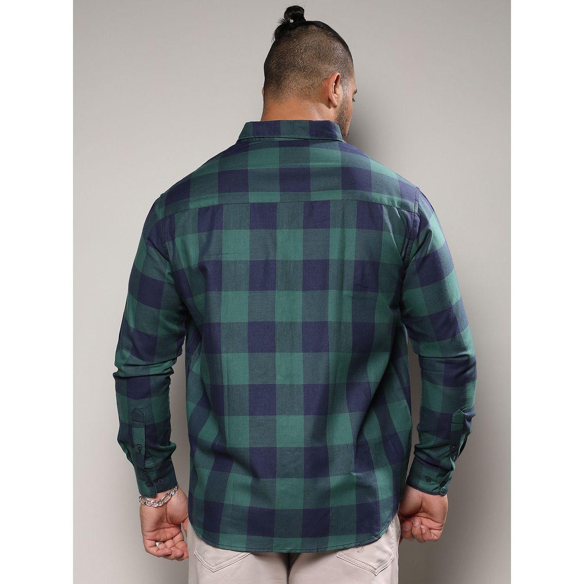 Instafab Plus X Styli  Buffalo Check Regular Fit Shirt-men-clothing-tshirtsandpolos-tshirts-image-3