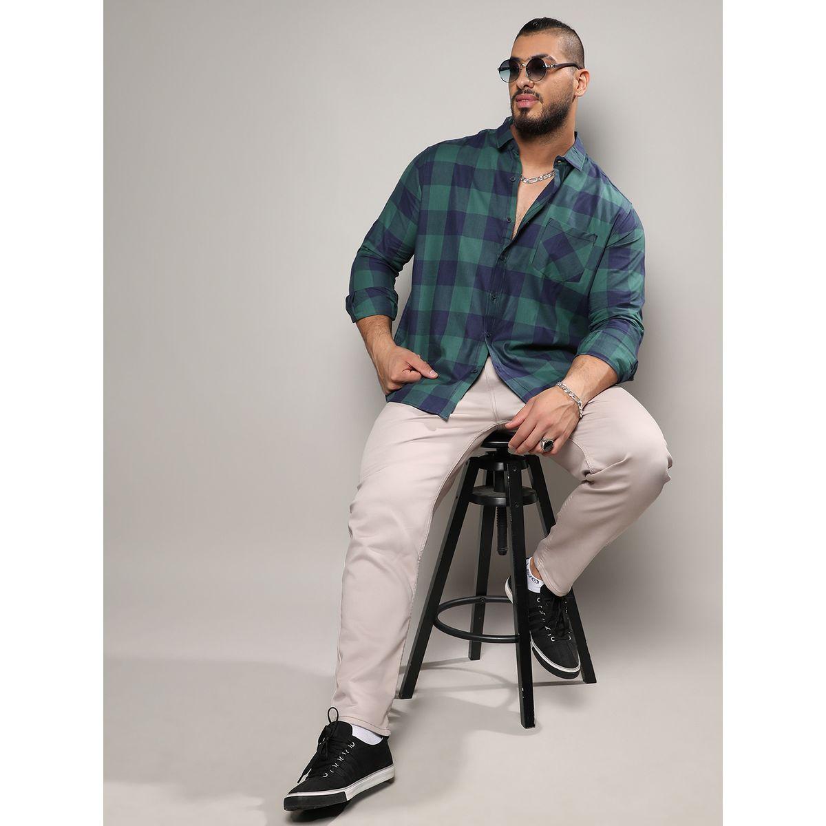 Instafab Plus X Styli  Buffalo Check Regular Fit Shirt-men-clothing-tshirtsandpolos-tshirts-image-4