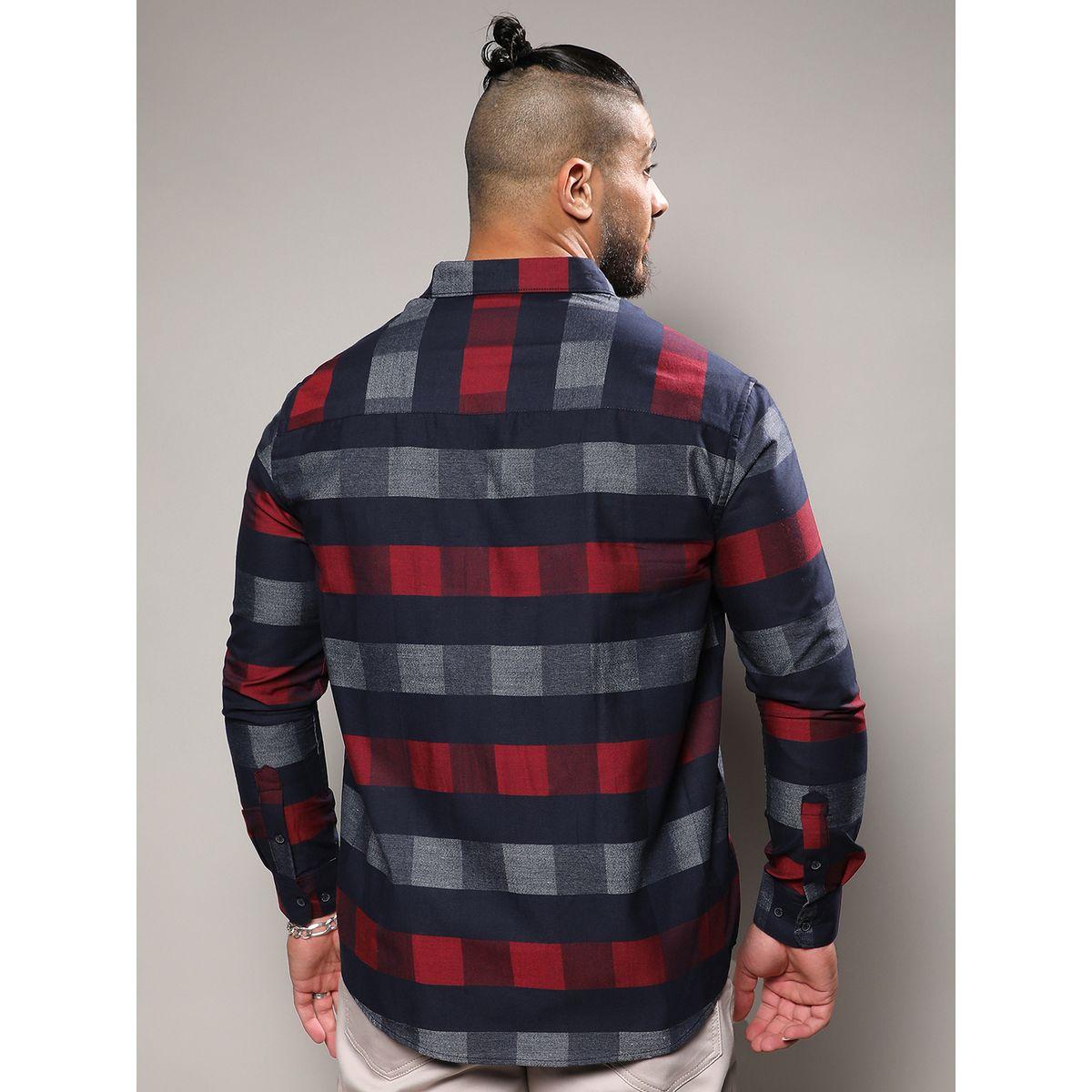 Instafab Plus X Styli  Club Check Regular Fit Shirt-men-clothing-tshirtsandpolos-tshirts-image-4