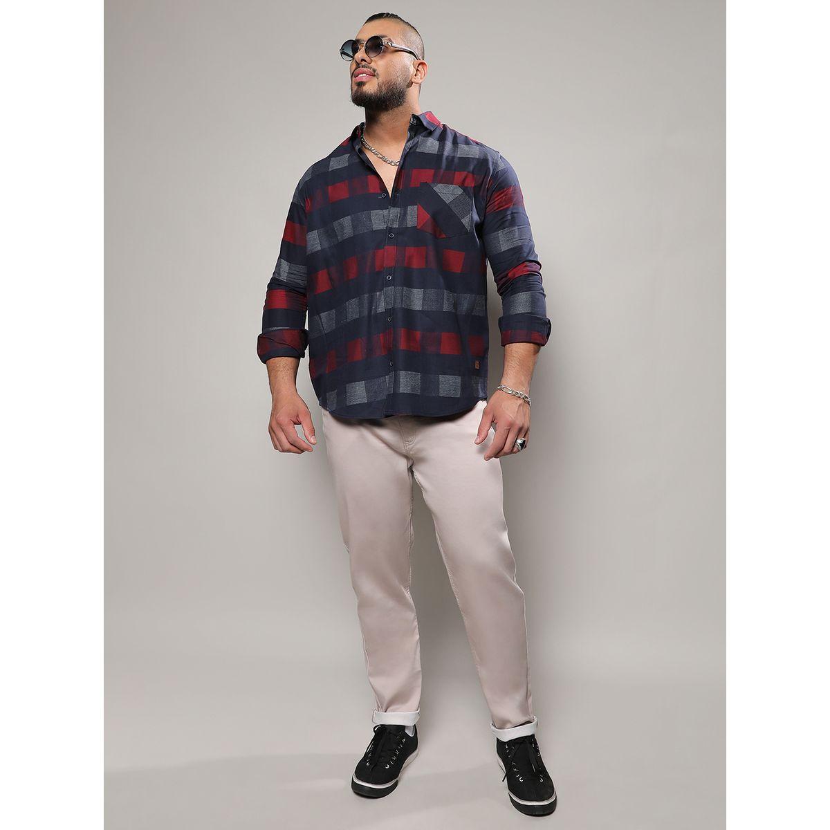 Instafab Plus X Styli  Club Check Regular Fit Shirt-men-clothing-tshirtsandpolos-tshirts-image-5