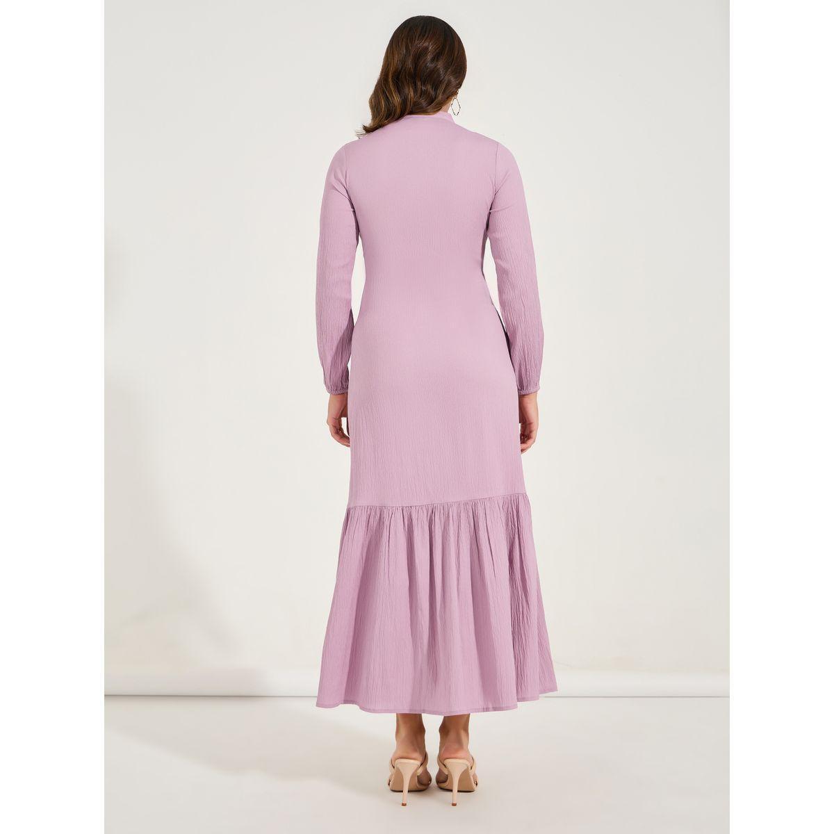 Styli Lace Insert Buttoned Shirt Maxi Dress-women-clothing-dresses-image-6
