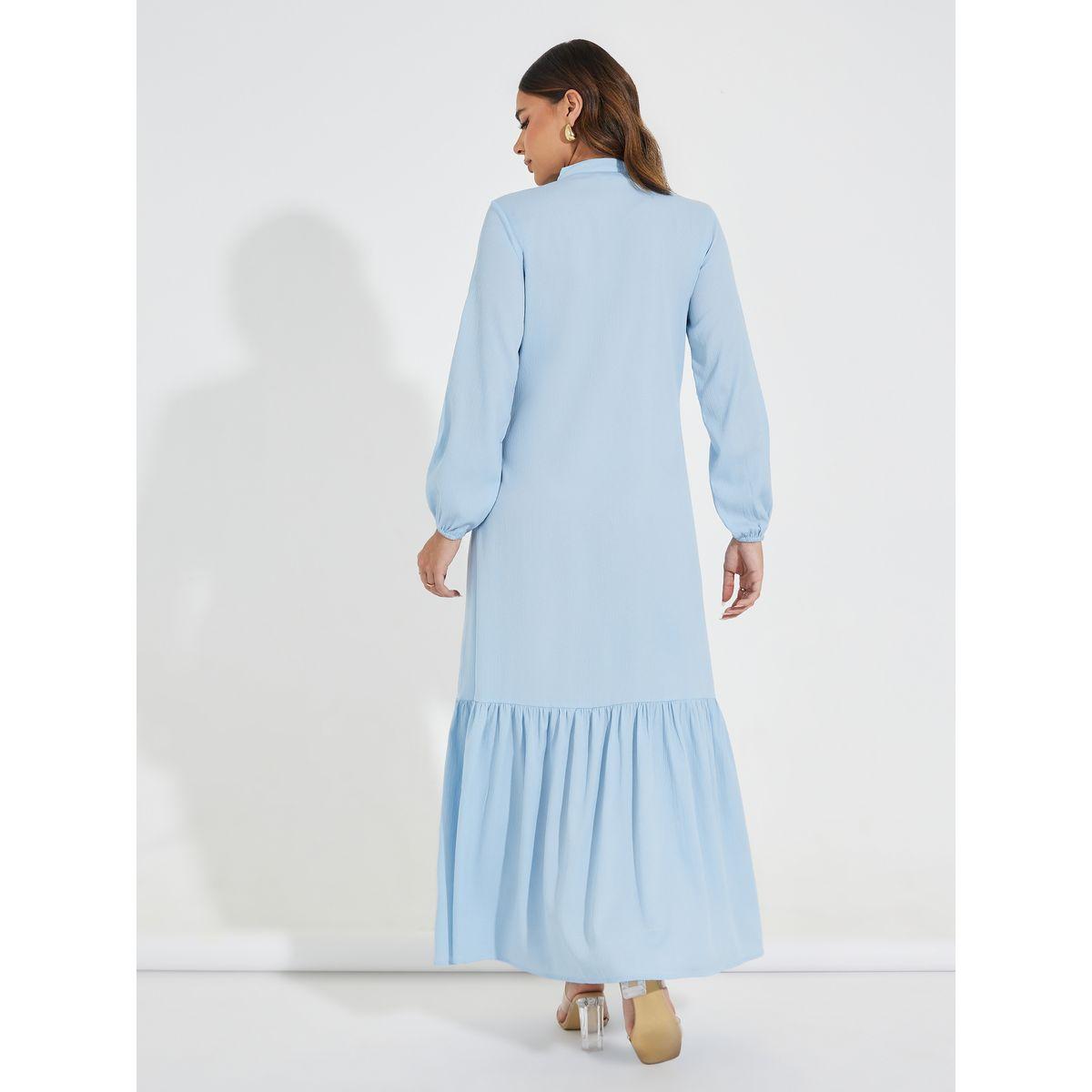 Styli Lace Insert Buttoned Shirt Maxi Dress-women-clothing-dresses-image-6