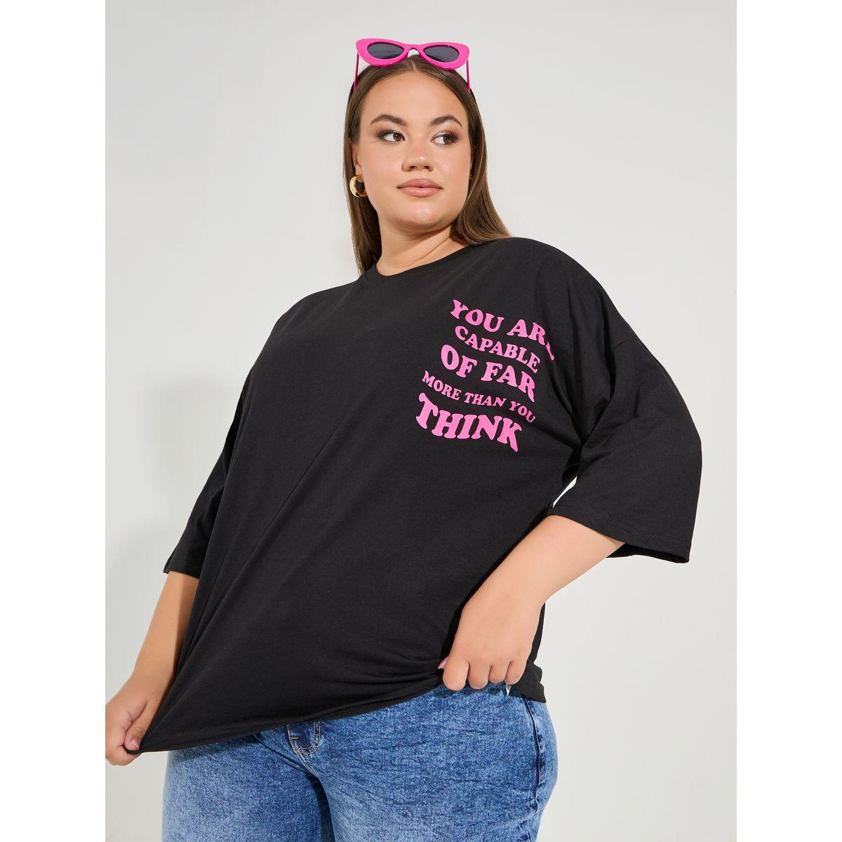 تيشيرت فضفاض بمقاس كبير واكمام ممتدة-women-clothing-tshirts-image-3