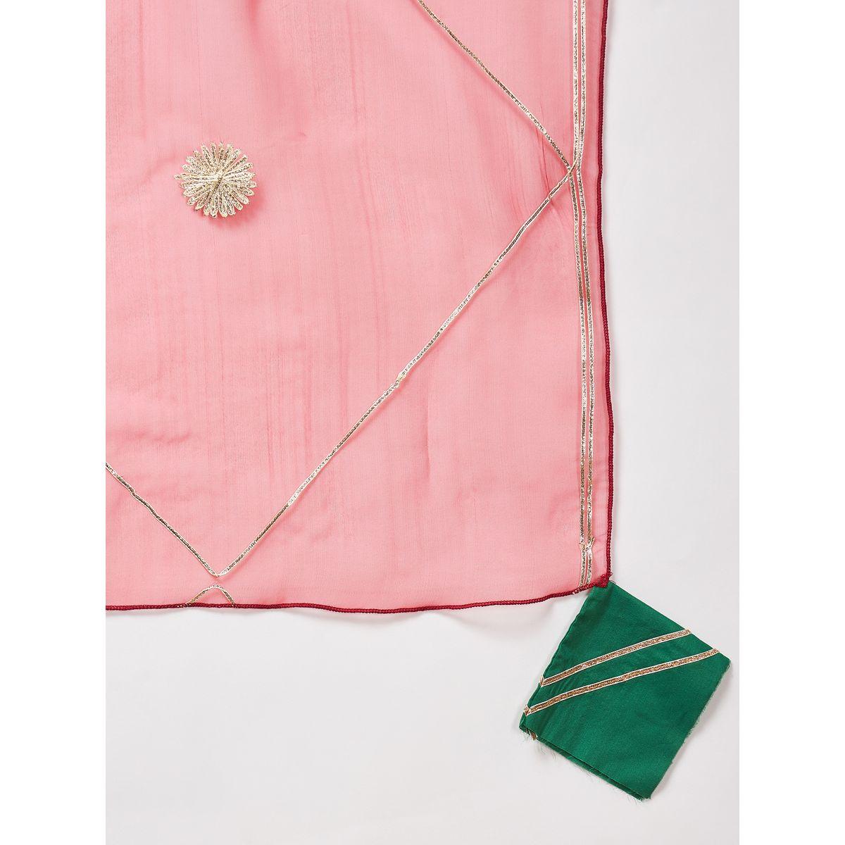 Sassafras X Styli   Lace Trim Detail Kurta and Straight Leg Pant with Organza Dupatta Set-women-clothing-ethnicwear-sareesets-image-7