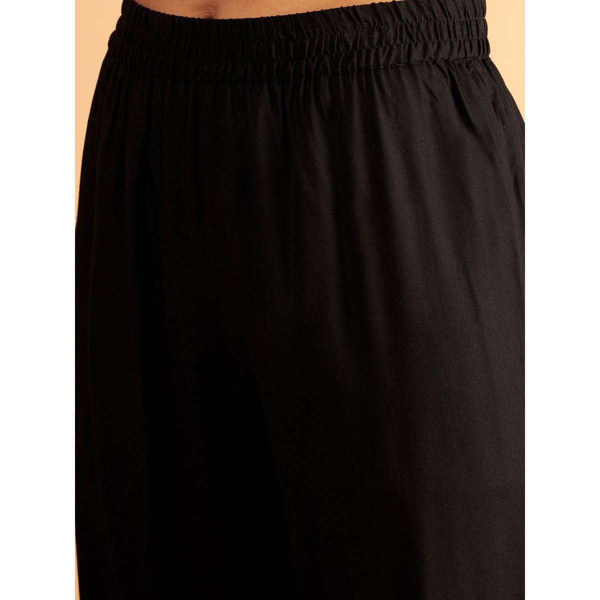 طقم منسق من بنطال مع بلوزة بزهور مُطرّزة ساسافراس × ستايلي-women-clothing-coordsets-image-5