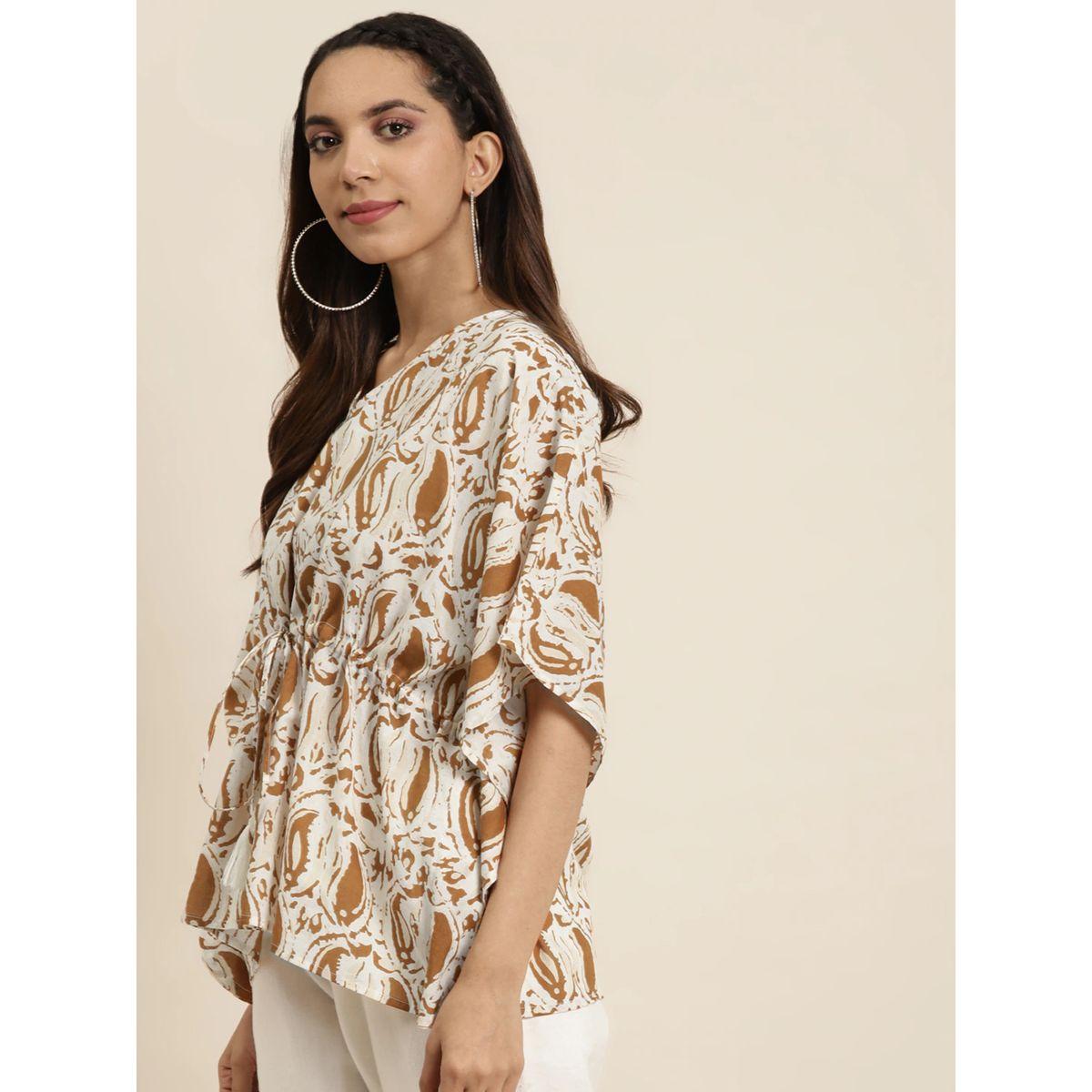 Sassafras X Styli    Paisley Print Short Kaftan Top-women-clothing-shirtsandblouses-blouses-image-2