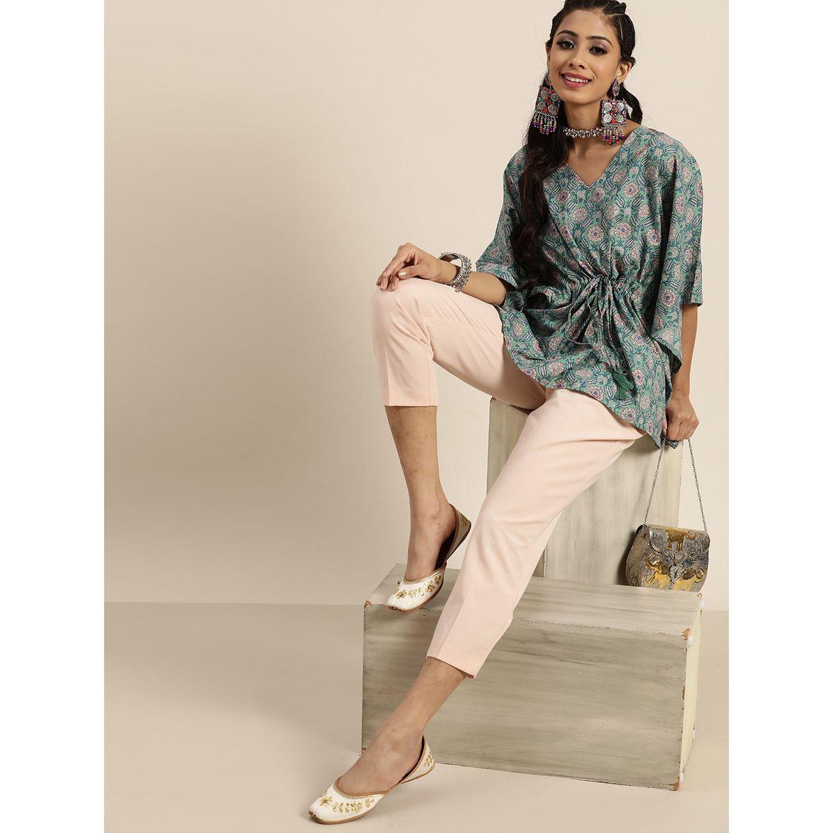 Sassafras X Styli   Floral Print Short Kaftan Top-women-clothing-shirtsandblouses-blouses-image-4