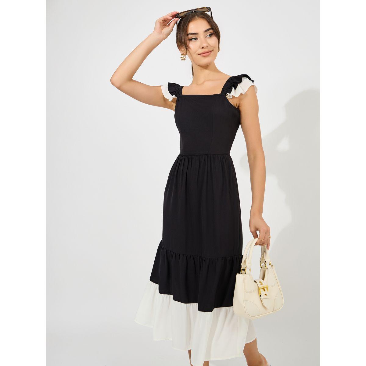 فستان ميدي بتداخل الوان وتفاصيل مُتباينة-women-clothing-dresses-image-2
