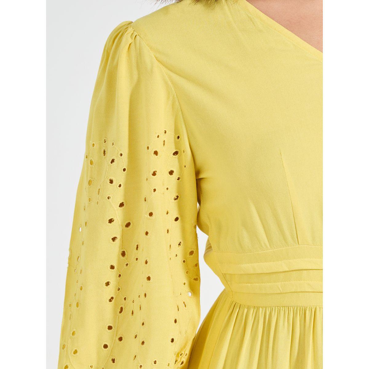 فستان ميدي مزين بفتحات مع كسرات-women-clothing-dresses-image-5