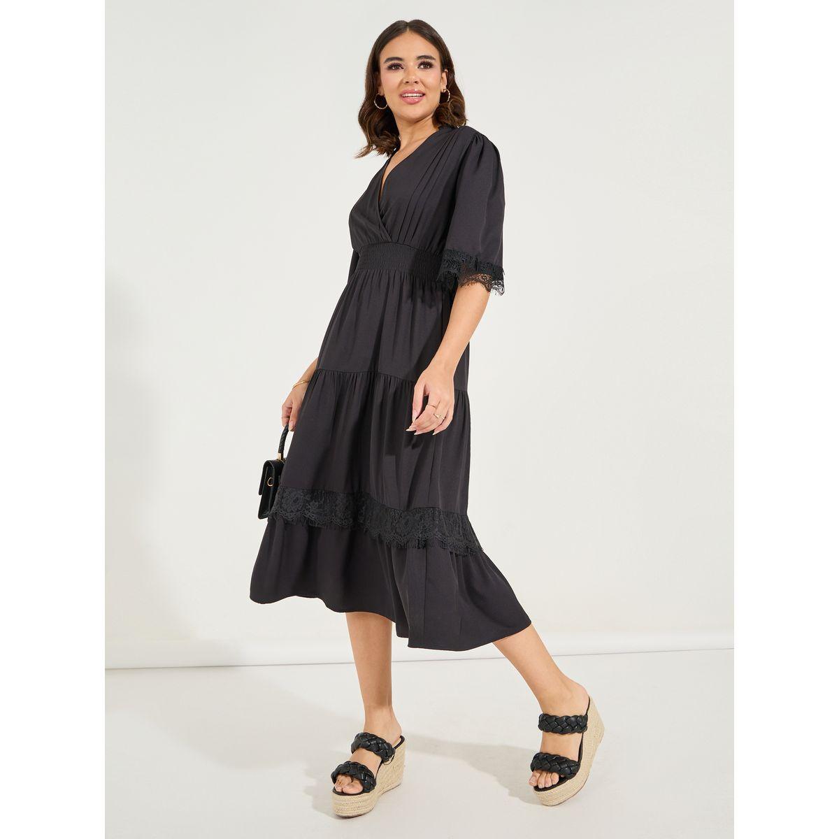 Styli Lace Detail A-Line Midi Dress-women-clothing-dresses-image-4
