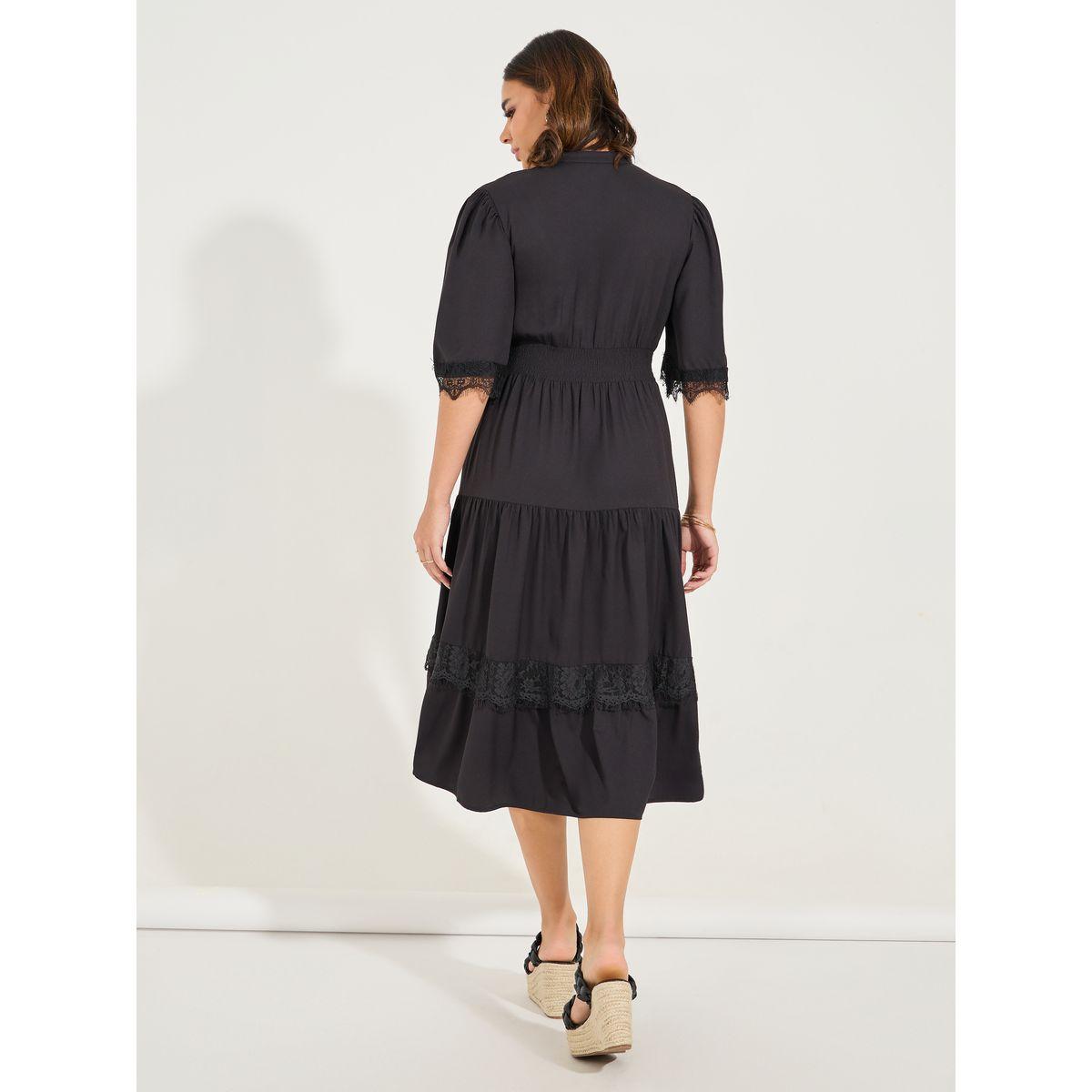 Styli Lace Detail A-Line Midi Dress-women-clothing-dresses-image-6