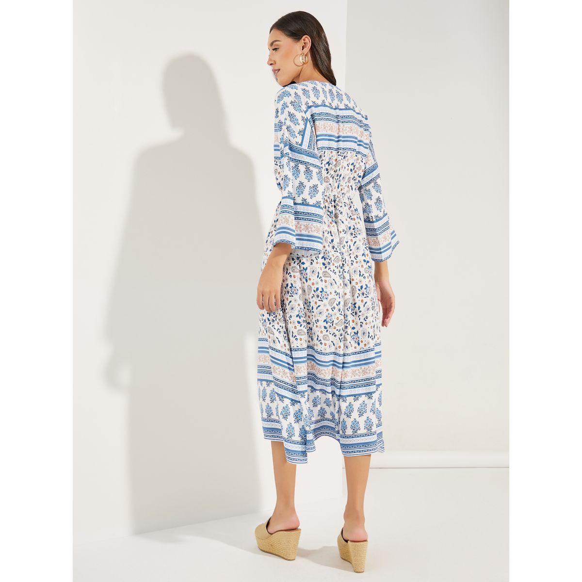 فستان ميدي بطبعة بيزلي وحافة واسعة-women-clothing-dresses-image-4