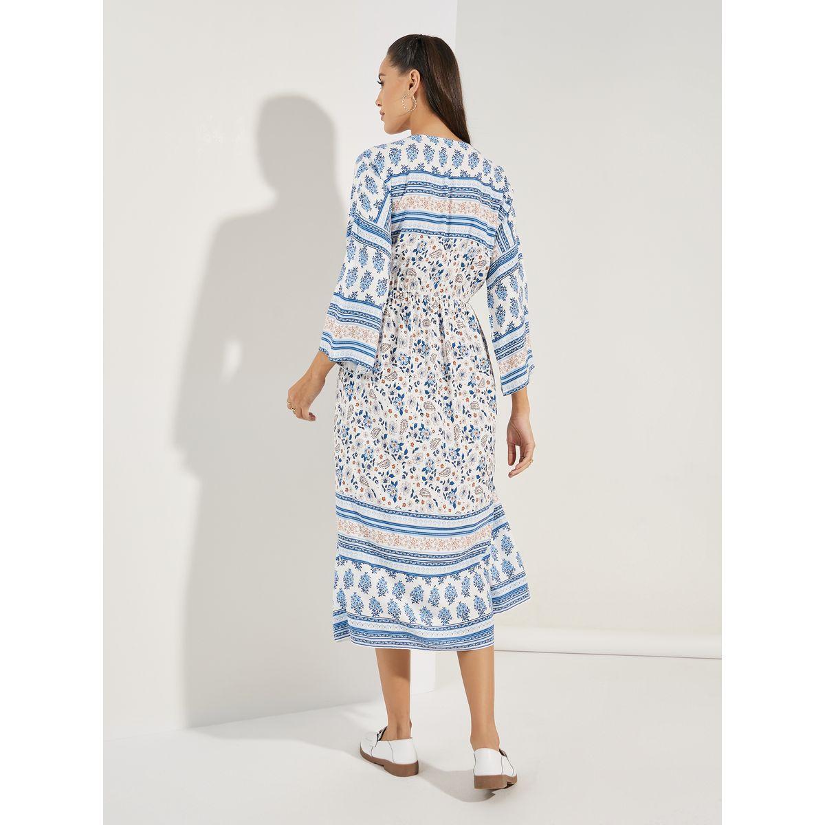 فستان ميدي بطبعة بيزلي وحافة واسعة-women-clothing-dresses-image-5