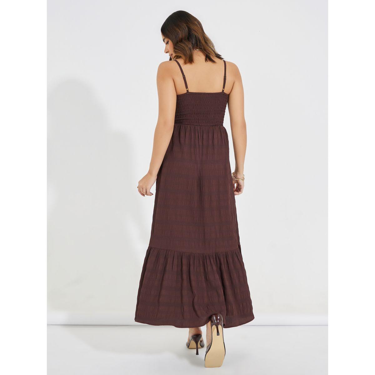 Styli Strappy Textured A-Line Maxi Dress-women-clothing-dresses-image-6