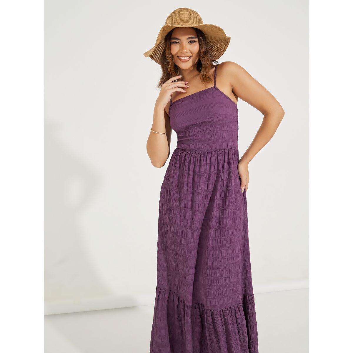 فستان طويل بحمالات وتفاصيل بارزة الملمس-women-clothing-dresses-image-4