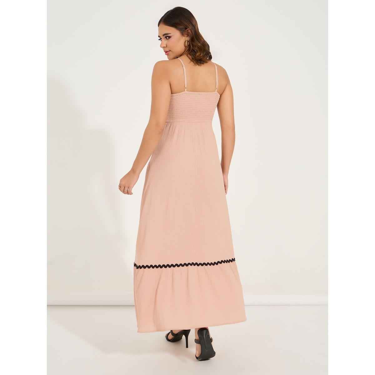 Styli Contrast Trim Strappy A-Line Maxi Dress-women-clothing-dresses-image-6