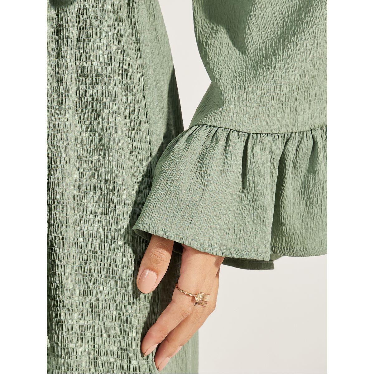 فستان ميدي باكمام واسعة مع حزام خصر-women-clothing-dresses-image-3