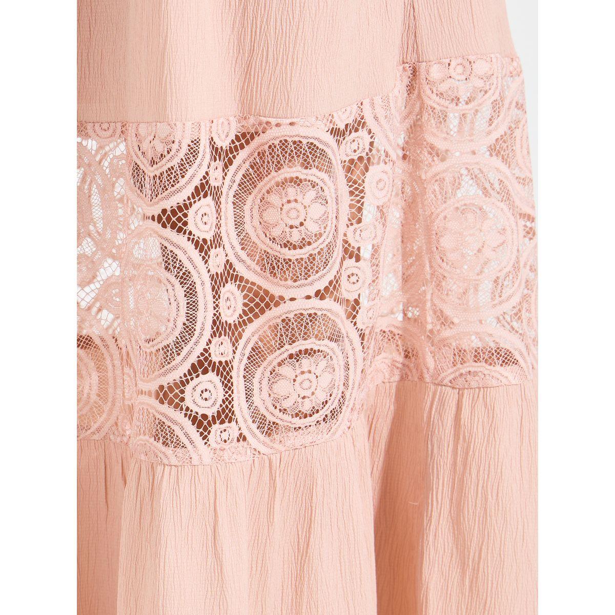 Styli Floral Lacer Cut Maxi Dress with Tie Belt-women-clothing-dresses-image-3