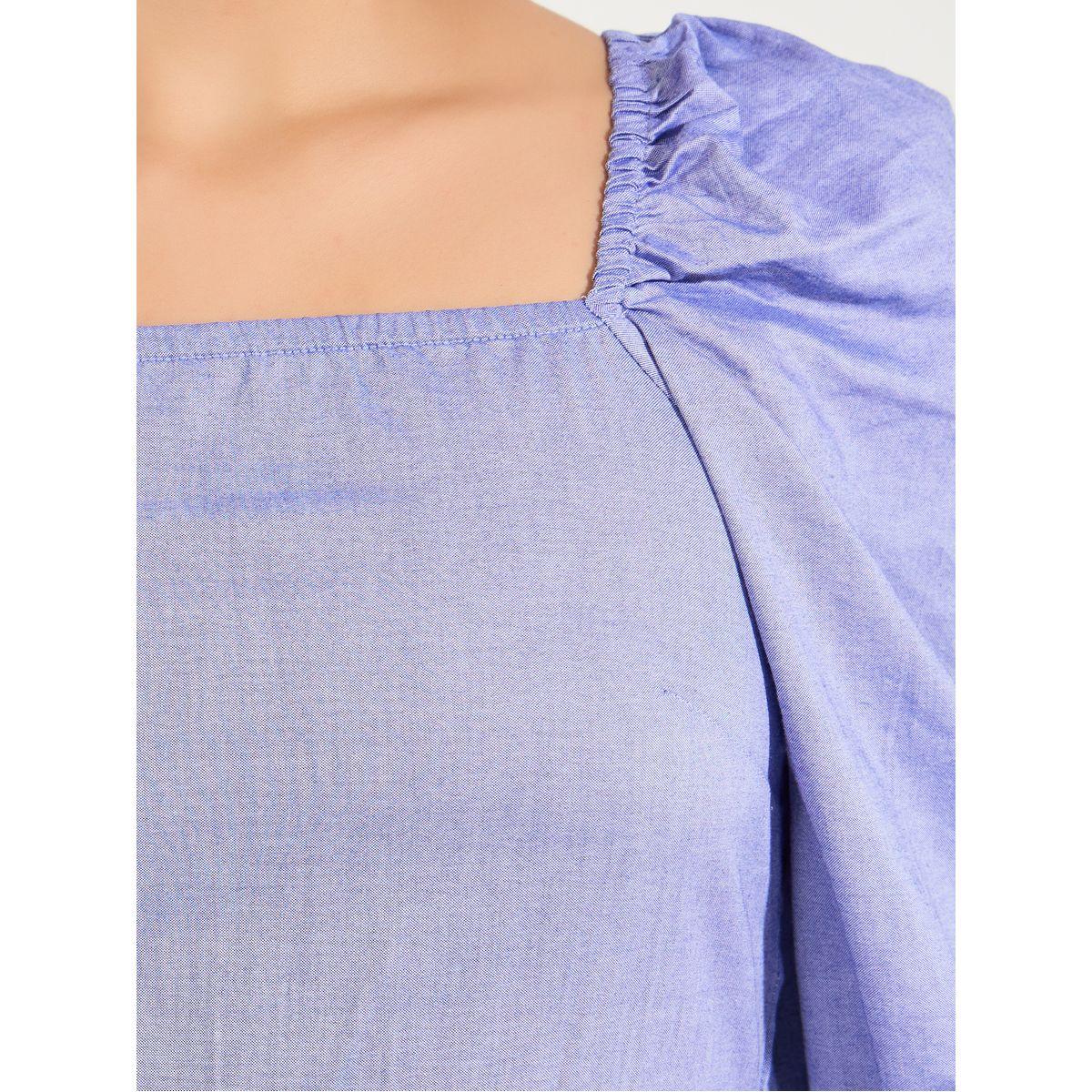 Styli Square Neck Tiered Midi Dress with Puff Sleeves-women-clothing-dresses-image-3