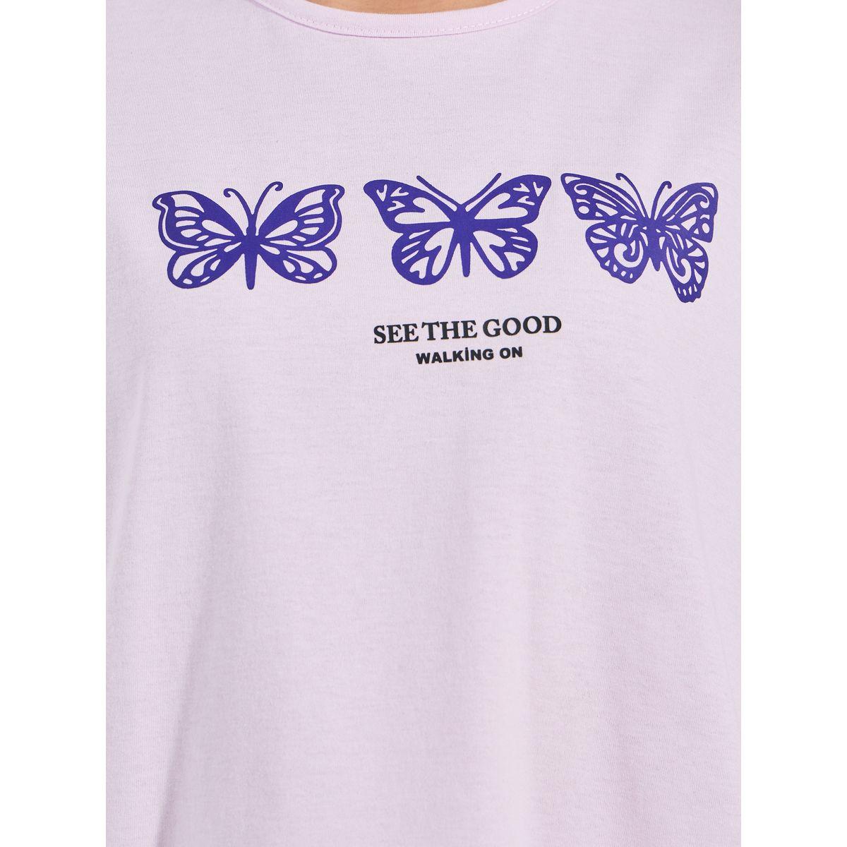 Styli Unwind Butterfly Graphic Drop Shoulder T-Shirt & AOP Pyjama Set-women-clothing-nightwear-pyjamas-longsets-image-5