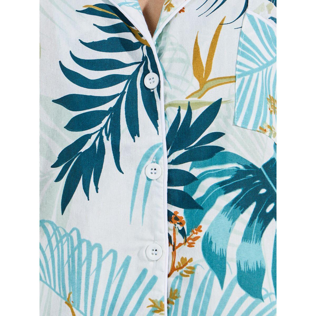 مجموعة من شورت وبلوزة بازرار غلق-women-clothing-nightwear-pyjamas-shortsets-image-3