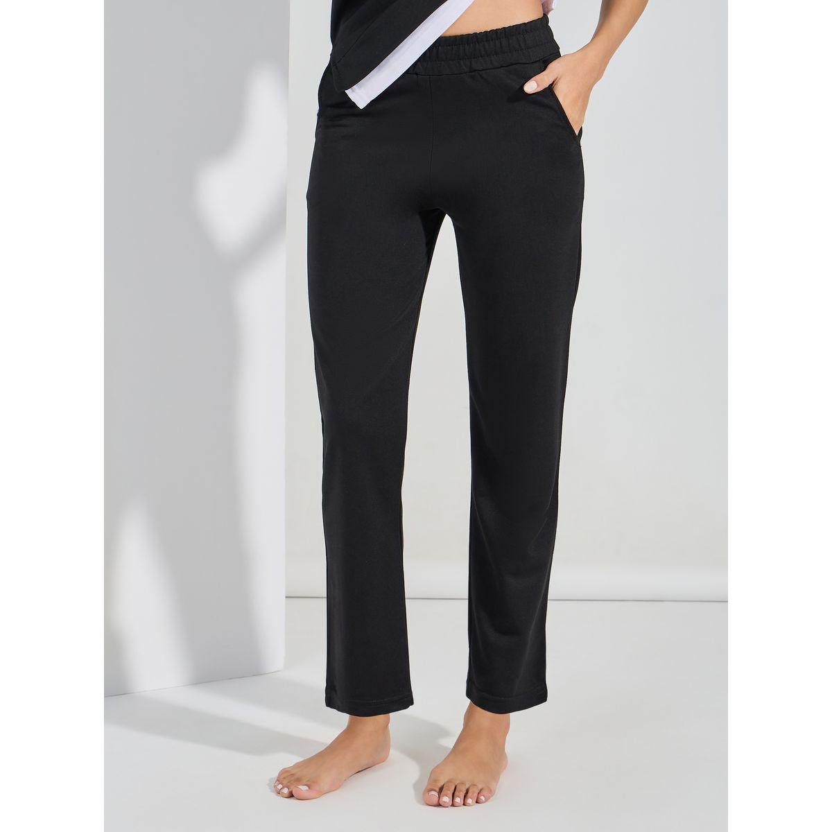 Styli Unwind Contrast Hem & Patch Top & Trousers Lounge Set-women-clothing-coordsets-image-4
